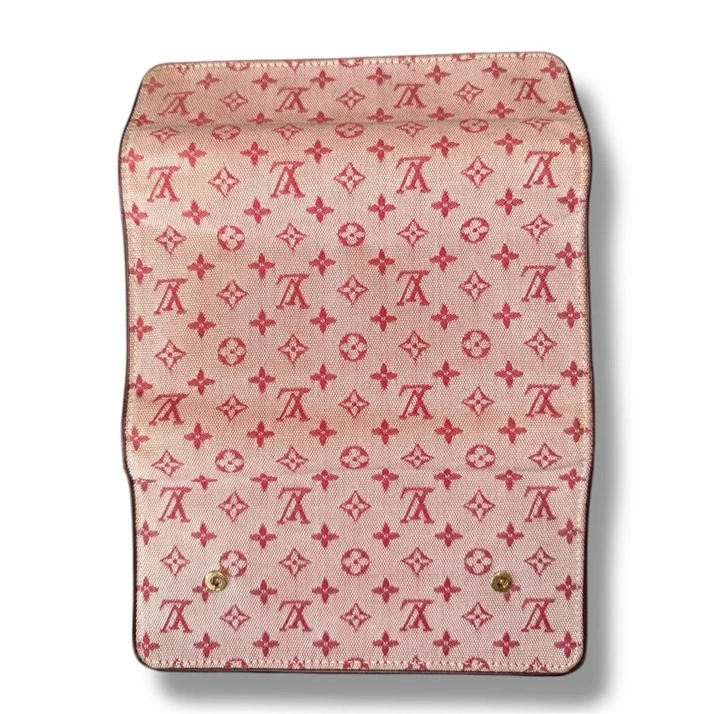 Louis Vuitton Monogram Mini Lin Porte Trésor International Wallet Pink